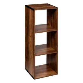 Etagère 3 cases Mix'n Modul bois foncé 34.4x100.5x32cm 