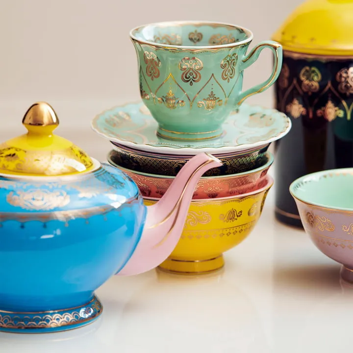 Grandpa Tasse avec soucoupe Set de 4 tasses multicolores/4 tasses et soucoupes/lavage à la main
