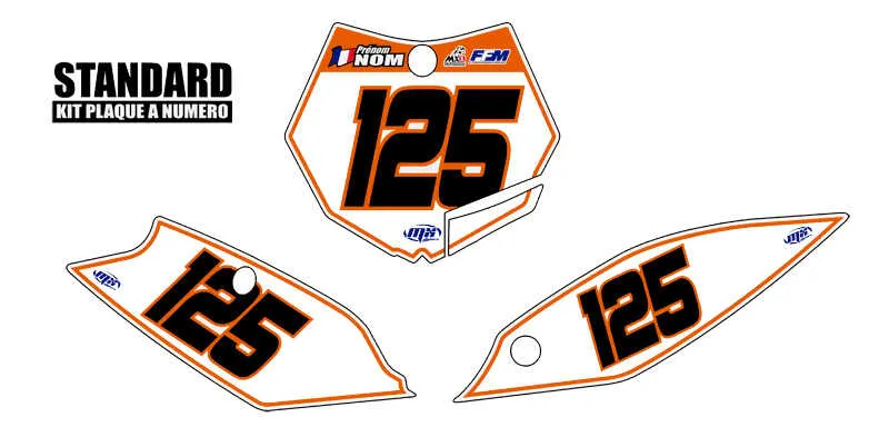 Kit plaques à n° incrusté - GASGAS 85 MC 2025 MX STICKERS