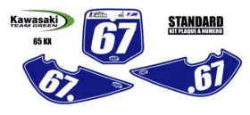 Kit plaques à n° incrusté - KAWASAKI 110 KLX 2010 à 2025 MX STICKERS