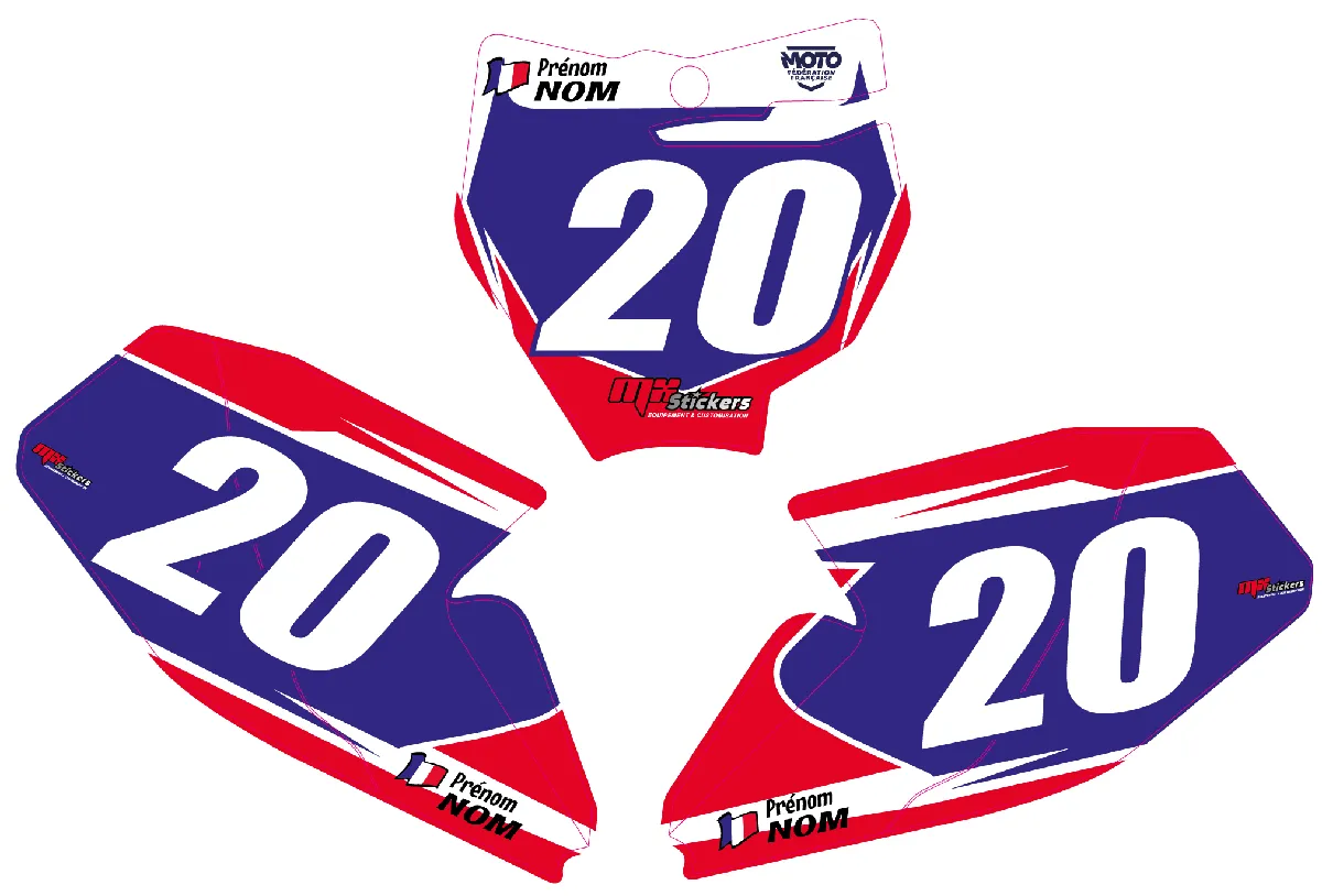 Kit plaques à n° incrusté SX - GasGas 65 MC 2024 à 2025 MX STICKERS