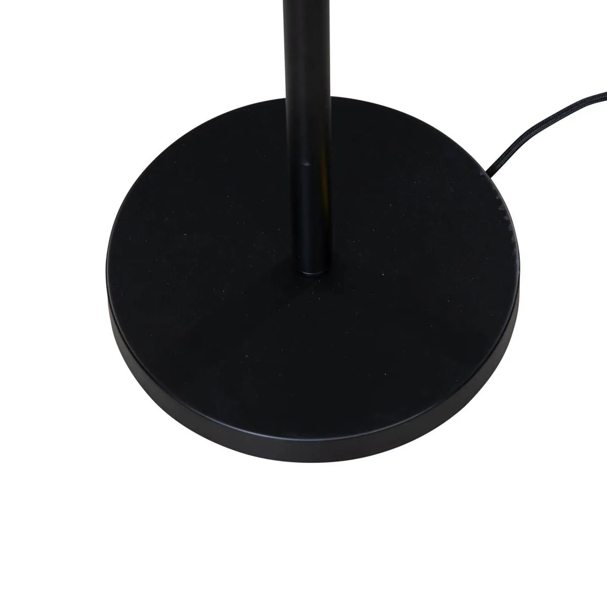 Lampadaire noir avec abat-jour en velours taupe 50 cm - Simplo
