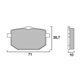 PLAQUETTE YAM XT600 88/XT600TEN85 = YA17/M2=FD072G1054