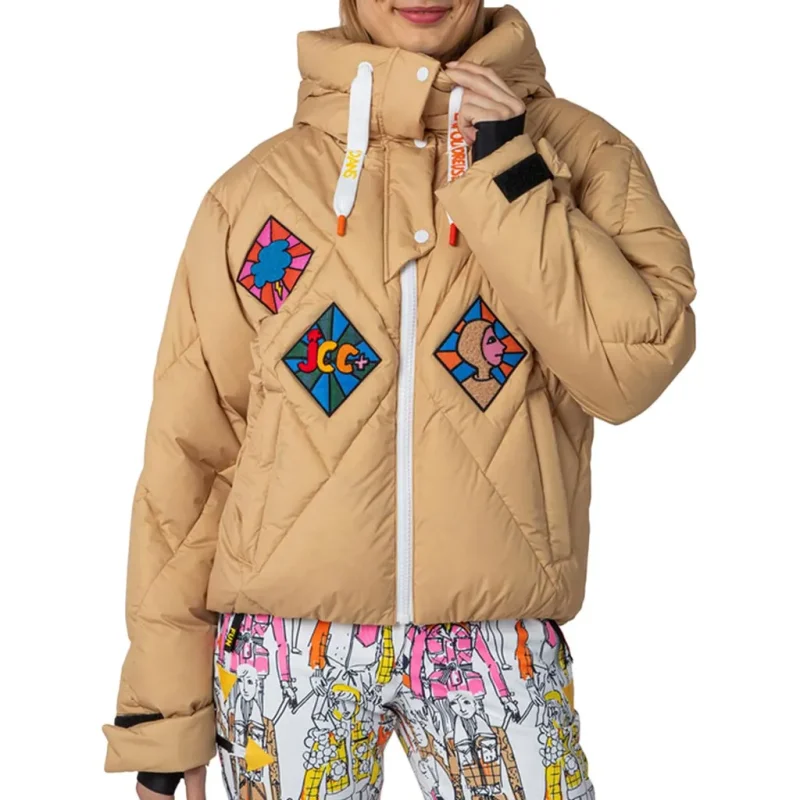 ROSSIGNOL CASTELBAJAC Lumy Down Bomber Veste  W /beige mountain 2024-2025 Veste de Ski Doublée chaude