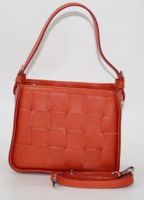 Sac à Main en Cuir vachette orange, sac à main orange, sac en cuir look sport chic, rapport qualité prix exceptionnel