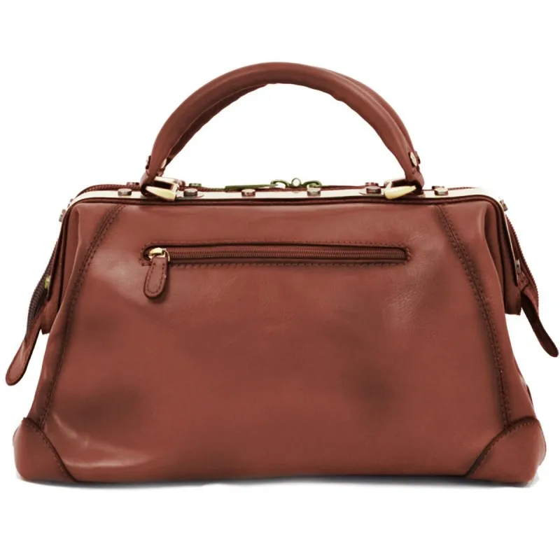 Sac à main KATANA "Diligence" en cuir marron | Planetebag.com