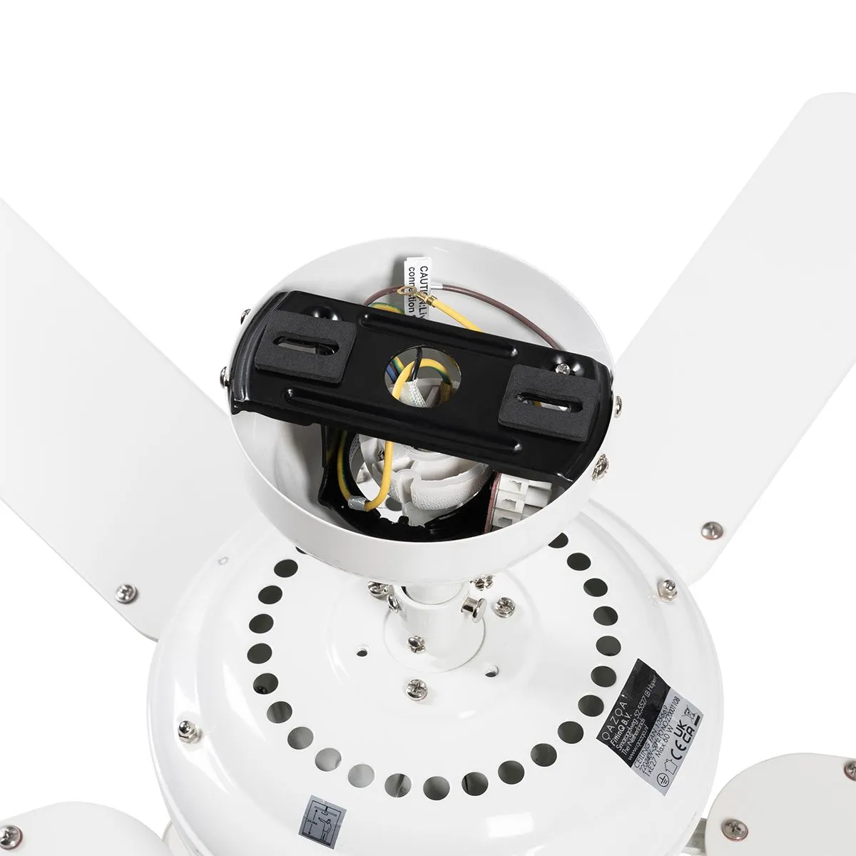 Ventilateur de plafond blanc avec interrupteur à tirette - Mistral Johanna